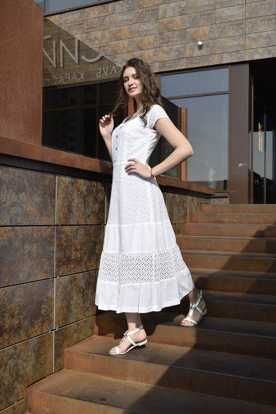 Платье AMORI 9393 белый - фото 2