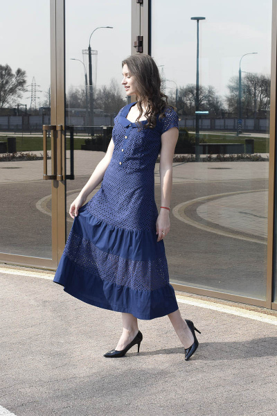 Платье AMORI 9393 синий - фото 1