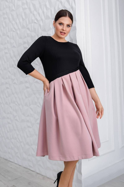 Платье ASV 2467 черно-розовый - фото 1