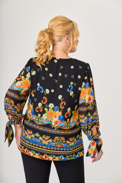 Блуза Svetlana-Style 1737 черный+узор - фото 2