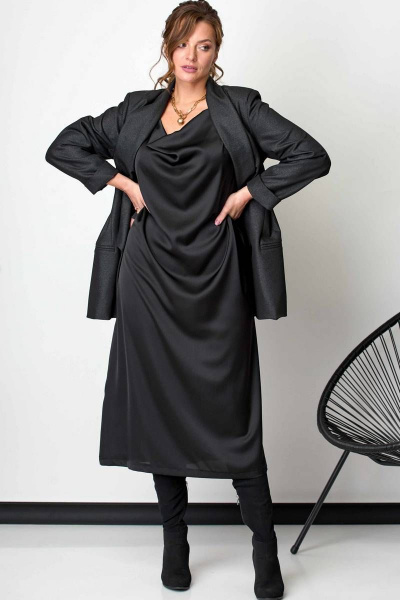 Платье SOVA 11046 черный - фото 9