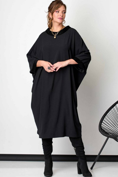 Платье SOVA 11191 черный - фото 5
