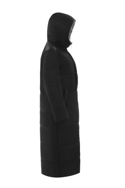 Пальто Elema 5-11107-1-170 чёрный/тёмно-серый - фото 2