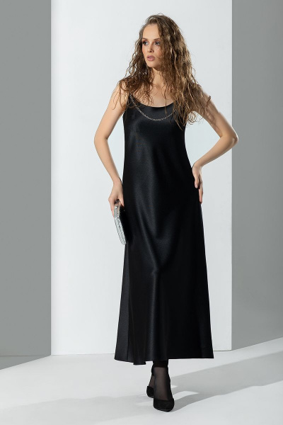 Накидка, платье Diva 1465-1 черный - фото 3
