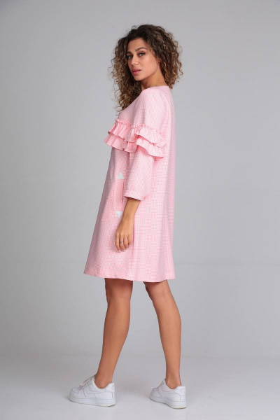Платье Rishelie 905 розовый - фото 4