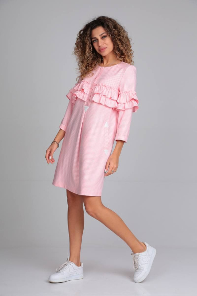 Платье Rishelie 905 розовый - фото 2