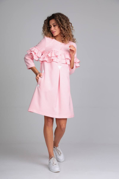 Платье Rishelie 905 розовый - фото 3