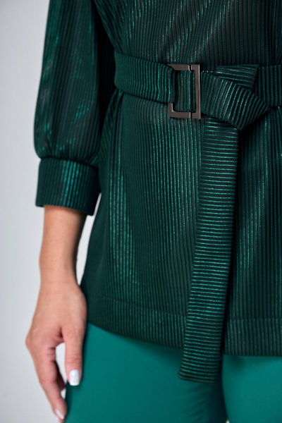 Блуза, брюки Мишель стиль 1070-1 изумруд - фото 4