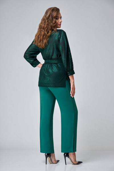 Блуза, брюки Мишель стиль 1070-1 изумруд - фото 2