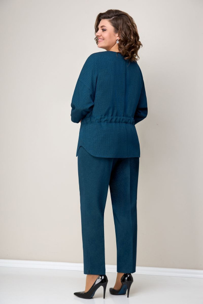 Блуза, брюки VOLNA 1255 бирюзово-синий - фото 4