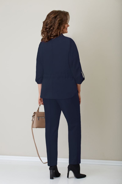 Блуза, брюки, жакет VOLNA 1251 темно-синий - фото 3