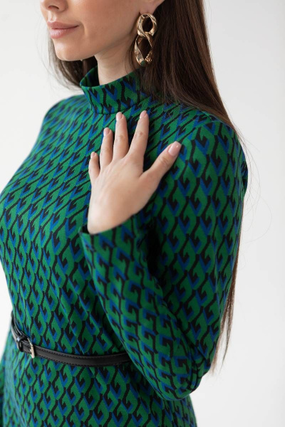 Джемпер, юбка Ivera 6039 синий, зеленый - фото 3