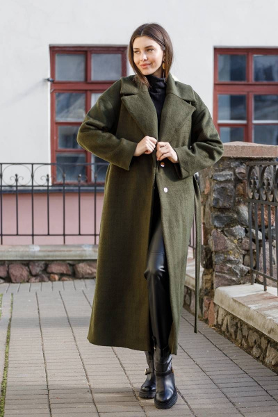 Пальто Ivera 7006-1 зеленый - фото 5