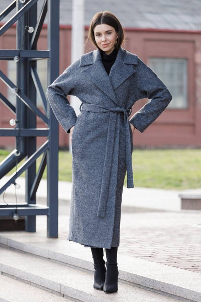 Пальто Ivera 7006-1 тем. серый - фото 8