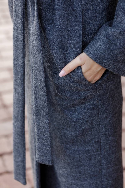 Пальто Ivera 7006-1 тем. серый - фото 4