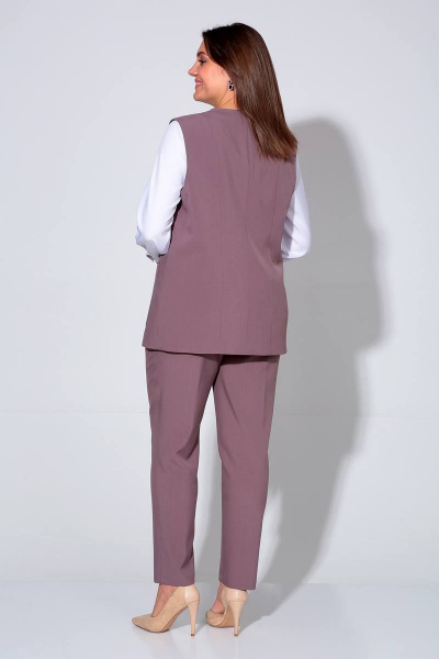 Блуза, брюки, жилет Liona Style 860 мокко - фото 3