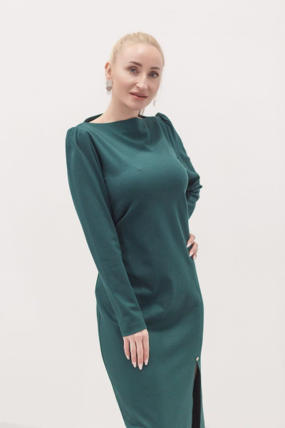Платье Andrea Fashion 2267 темно-зеленый - фото 3