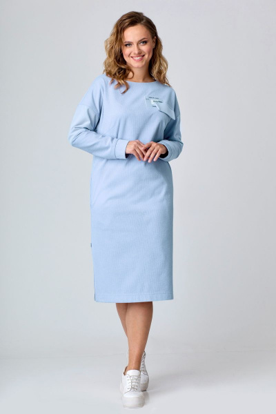 Платье Мишель стиль 1088-1 голубой - фото 1