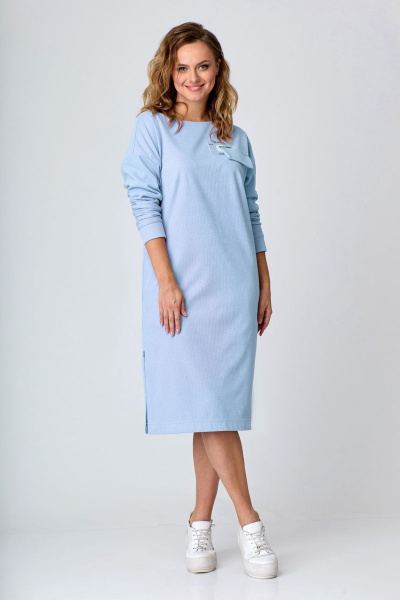 Платье Мишель стиль 1088-1 голубой - фото 6