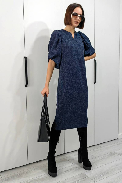 Платье PATRICIA by La Cafe C15254 темно-синий - фото 2