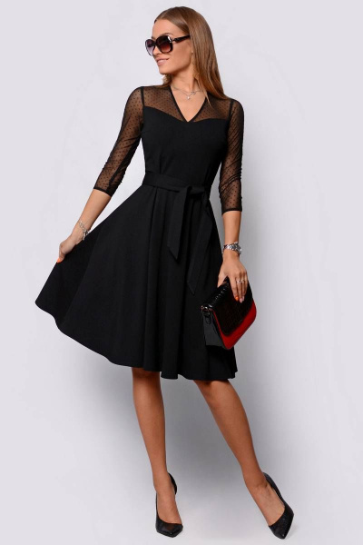 Платье PATRICIA by La Cafe F14780 иссиня-черный - фото 1
