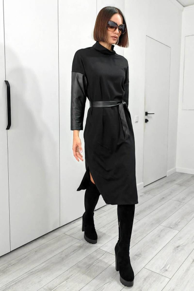 Платье PATRICIA by La Cafe F15340 черный - фото 2