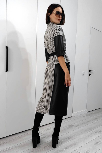 Джемпер, юбка PATRICIA by La Cafe NY15345 серый,черный - фото 3