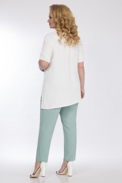 Блуза, брюки Matini 1.1504 белый/бирюзовый - фото 4