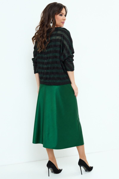 Блуза, топ, юбка Магия моды 2201 черный+зеленый - фото 7