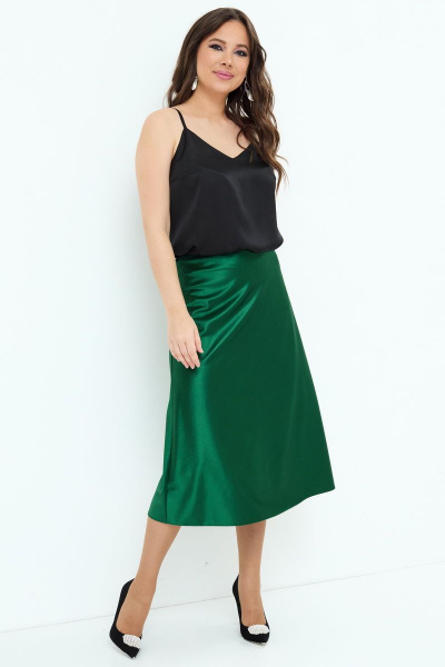 Блуза, топ, юбка Магия моды 2201 черный+зеленый - фото 2