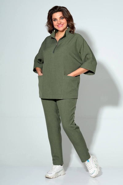 Блуза, брюки Liona Style 862 зеленый - фото 1