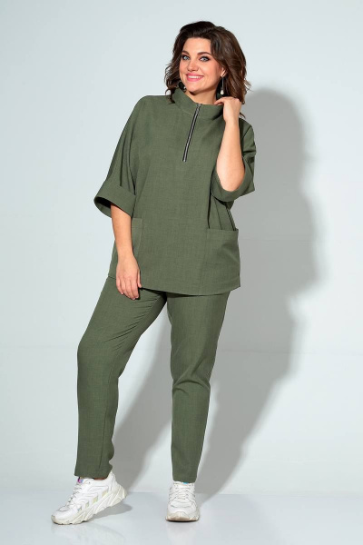 Блуза, брюки Liona Style 862 зеленый - фото 2