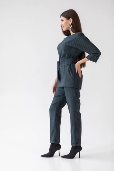 Блуза, брюки Ivera 784-1 бирюзовый, черный - фото 11