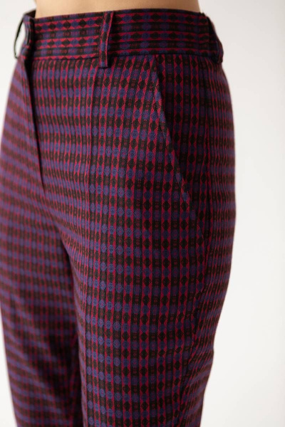 Блуза, брюки Ivera 784-1 красный, черный, фиолетовый - фото 7