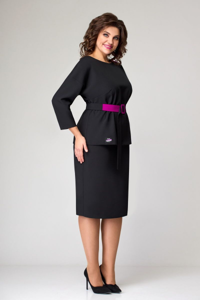 Блуза, юбка Мишель стиль 1066-2 черный - фото 10