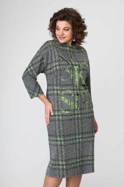 Платье Мишель стиль 1093 серо-зеленый - фото 12