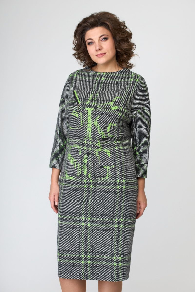 Платье Мишель стиль 1093 серо-зеленый - фото 11