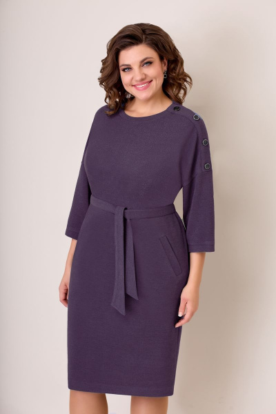 Платье VOLNA 1264 ежевично-фиолетовый - фото 2