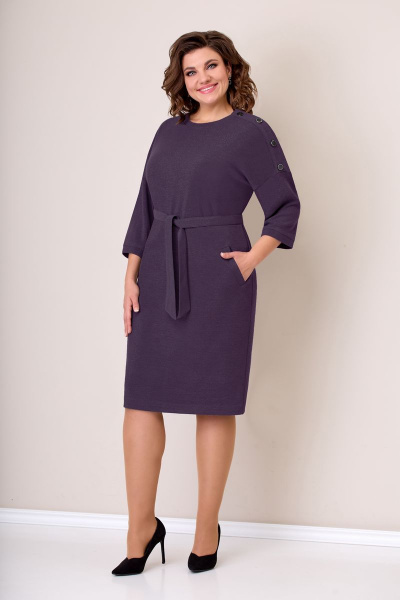 Платье VOLNA 1264 ежевично-фиолетовый - фото 1