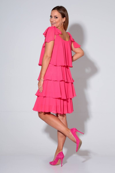 Платье Liona Style 616 розовый - фото 3