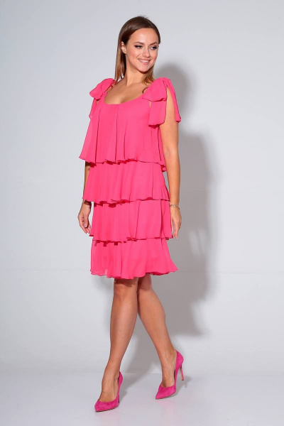 Платье Liona Style 616 розовый - фото 2