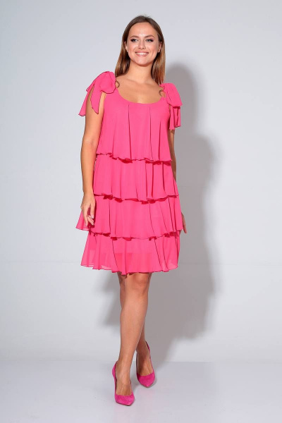 Платье Liona Style 616 розовый - фото 1
