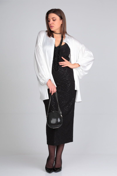 Блуза, платье Lady Secret 3716 белый-черный - фото 9