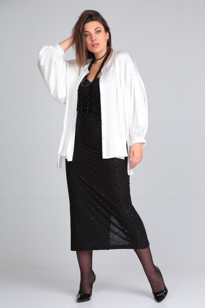 Блуза, платье Lady Secret 3716 белый-черный - фото 6