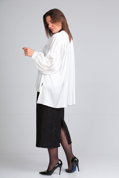 Блуза, платье Lady Secret 3716 белый-черный - фото 4
