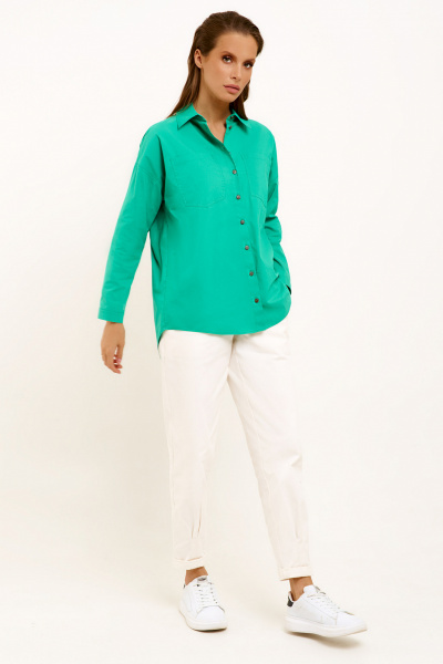 Блуза Панда 131840w зеленый - фото 4