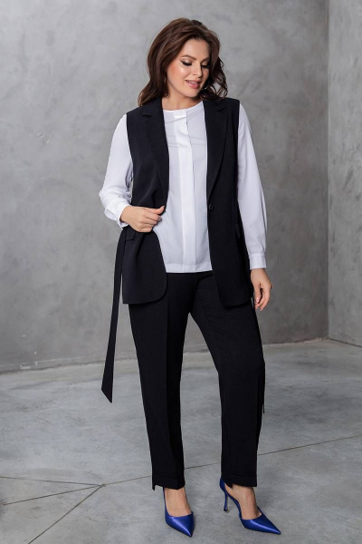 Блуза, брюки, жилет Daloria 9180 черный - фото 11