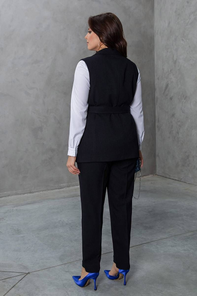 Блуза, брюки, жилет Daloria 9180 черный - фото 2