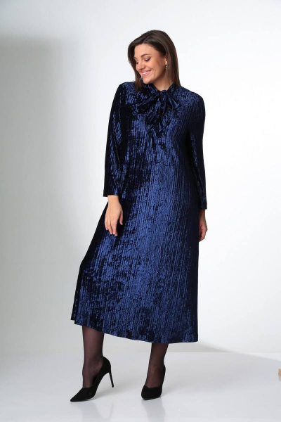 Платье LadisLine 1399 синий - фото 6