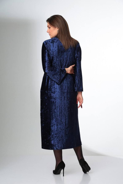 Платье LadisLine 1399 синий - фото 3